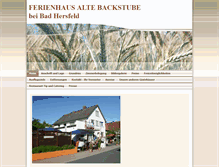 Tablet Screenshot of ferienhaus-alte-backstube.de